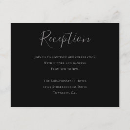 Zwart Grijs Typografie Receptie Informatie Informatiekaartje