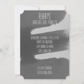 Zwart & Grijs Uitnodiging voor Jonggezellenfeest (Voorkant)