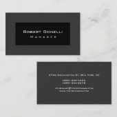 Zwart grijs uniek platte Visitekaartje (Voorkant / Achterkant)