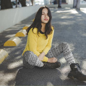 Zwart grijs verlooppatroon Leggings