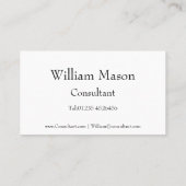 Zwart/grijs Visitekaartje met instripe Professiona (Achterkant)