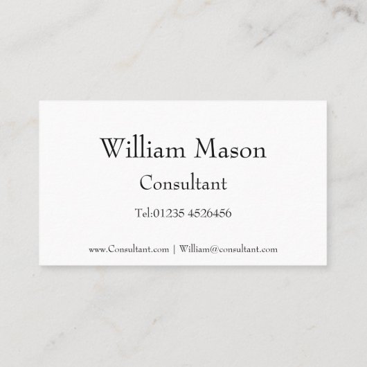 Zwart/grijs Visitekaartje met instripe Professiona (Achterkant)