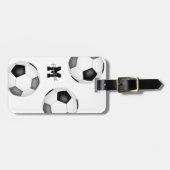 zwart grijs voetbalteam kleuren tas ID jongens Bagagelabel (Voorkant horizontaal)