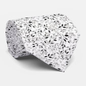 Zwart & Grijs Waterverf bladeren Elegant Stropdas (Opgerold)