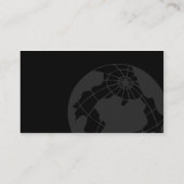 Zwart-grijs Wereldbol Visitekaartje (Achterkant)