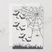 Zwart Grijs Wickedly Spooky Ghost Halloween Kaart (Achterkant)
