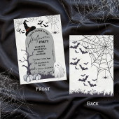 Zwart Grijs Wickedly Spooky Ghost Halloween Kaart