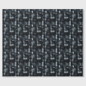Zwart / Grijs / Wit Abstract Cadeaupapier (Vlak)