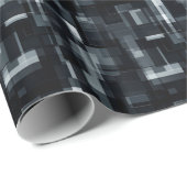 Zwart / Grijs / Wit Abstract Cadeaupapier (Rol Hoek)