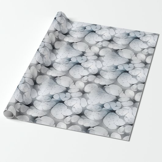 Zwart, grijs & wit abstract cadeaupapier (Uitgerold)