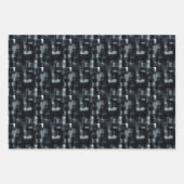 Zwart / Grijs / Wit Abstract Inpakpapier Vel (Voorkant)