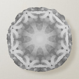 Zwart grijs wit abstract ontwerp rond kussen