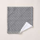Zwart Grijs Wit Diamant Geruit Bad Handdoek (Wasdoekje)