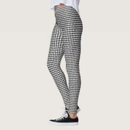Zwart Grijs Wit Diamant Geruit Leggings