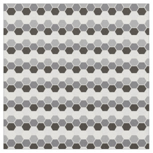 Zwart Grijs Wit Geometrisch Hex Hexagram Stof