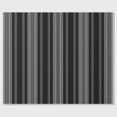 zwart grijs wit grafisch streepjespatroon cadeaupapier (Vlak)