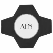 Zwart grijs wit met monogram voetbal (Enkel)