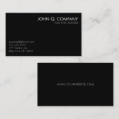 Zwart grijs wit minimaal basisVisitekaartje Visitekaartje (Voorkant / Achterkant)