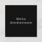 Zwart grijs wit QR code minimalist Vierkante Visitekaartje (Voorkant)