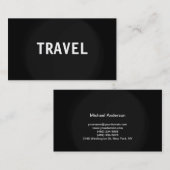 Zwart Grijs Wit Reisbureau Visitekaartje (Voorkant / Achterkant)