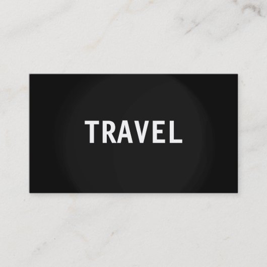 Zwart Grijs Wit Reisbureau Visitekaartje (Voorkant)