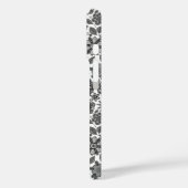 Zwart Grijs Wit Retro Floral Art Naadloos Patroon Case-Mate iPhone Case (Achterkant / Links)