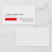 Zwart grijs wit rood aantrekkelijk Visitekaartje (Voorkant / Achterkant)