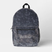 Zwart Grijs Wit Spons Print Custom Rugzakken (Voorkant)