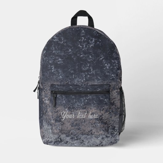 Zwart Grijs Wit Spons Print Custom Rugzakken (Voorkant)