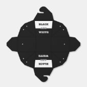 Zwart grijs wit tekst en effen kleuren ontwerp bedankdoosjes (Uitgevouwen)
