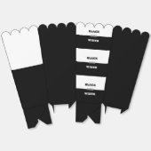 Zwart grijs wit tekst en effen kleuren ontwerp bedankdoosjes (Ongevouwen)