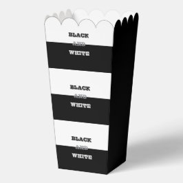 Zwart grijs wit tekst en effen kleuren ontwerp bedankdoosjes