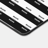 Zwart grijs wit tekst en effen kleuren ontwerp bureaumat (Hoek)