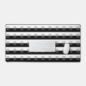 Zwart grijs wit tekst en effen kleuren ontwerp bureaumat (Keyboard & Muis)