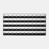 Zwart grijs wit tekst en effen kleuren ontwerp bureaumat (Voorkant)