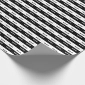 Zwart grijs wit tekst en effen kleuren ontwerp cadeaupapier (Hoek)