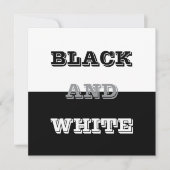 Zwart grijs wit tekst en effen kleuren ontwerp kaart (Voorkant)