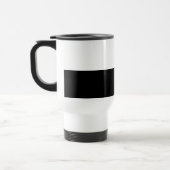 Zwart grijs wit tekst en effen kleuren ontwerp reisbeker (Links)