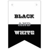 Zwart grijs wit tekst en effen kleuren ontwerp vlaggetjes (Eerste vlag)