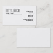 Zwart grijs wit Visitekaartje (Voorkant / Achterkant)