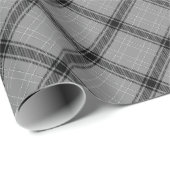  zwart grijs wit vlak diagonaal patroon cadeaupapier (Rol Hoek)