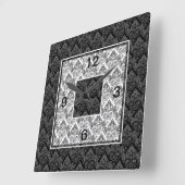 Zwart, grijs, wit Wandklok (Hoek)