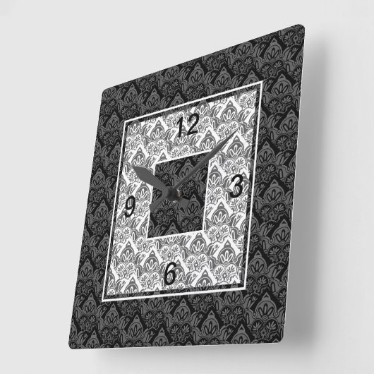 Zwart, grijs, wit Wandklok (Hoek)