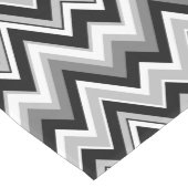 Zwart Grijs & Wit Zigzag Chevron Medium Tafelloper (Hoek)