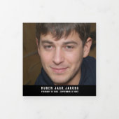 Zwart grijs witte begrafenisservice, aangepaste fo drieluik programma (Cover)