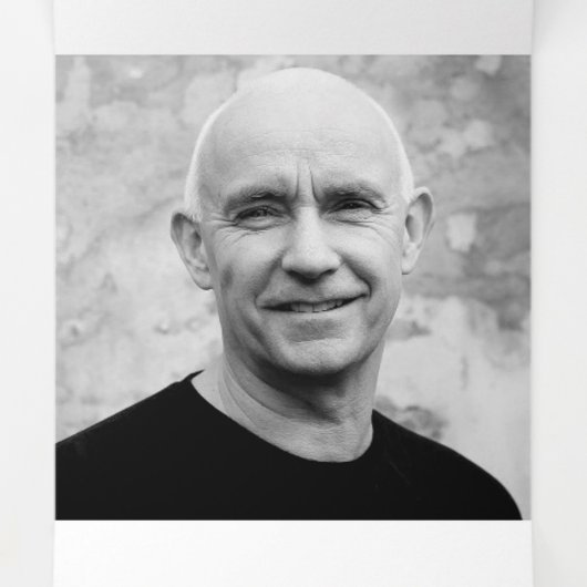 Zwart grijs witte begrafenisservice, aangepaste fo drieluik programma (Binnenkant midden)