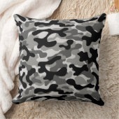 Zwart Grijs Witte Camouflagepatroon Kussen (Deken)