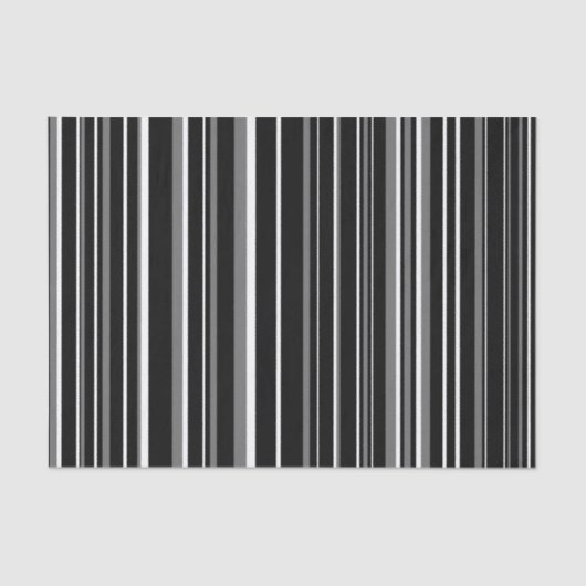 Zwart, grijs, witte streepjescode tissuepapier (Voorkant)