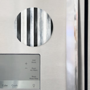 Zwart Grijs Witte Strepen Magneet