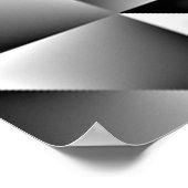 Zwart grijs witte verloopvierkantjes driehoeken ku poster (Hoek)